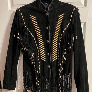 Suade Leather beaded jacket